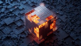 Technology circuit board and core, 3d rendering. Motion graphic. - Powered by Shutterstock - Get 15% off with code: PIKWIZARD15