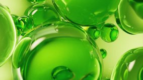 Transparent green liquid bubbles background, 3d rendering. Motion graphic. - Powered by Shutterstock - Get 15% off with code: PIKWIZARD15