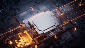 Technology circuit board and core, 3d rendering. Motion graphic. - Powered by Shutterstock - Get 15% off with code: PIKWIZARD15