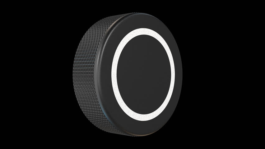 3D Hockey Puck Rotating on a Transparent Background. Seamless Loop. 4K