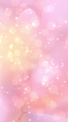 Abstract pink Motion Background with shapes and waving lines, Fairy bokeh lights. Vertical video 4k