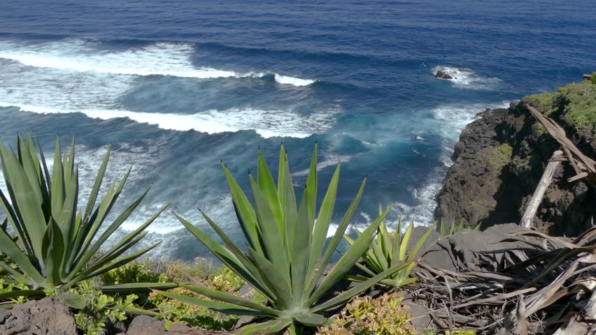Spain, Tenerife Santa Cruz. Magnificent view of the Atlantic ocean