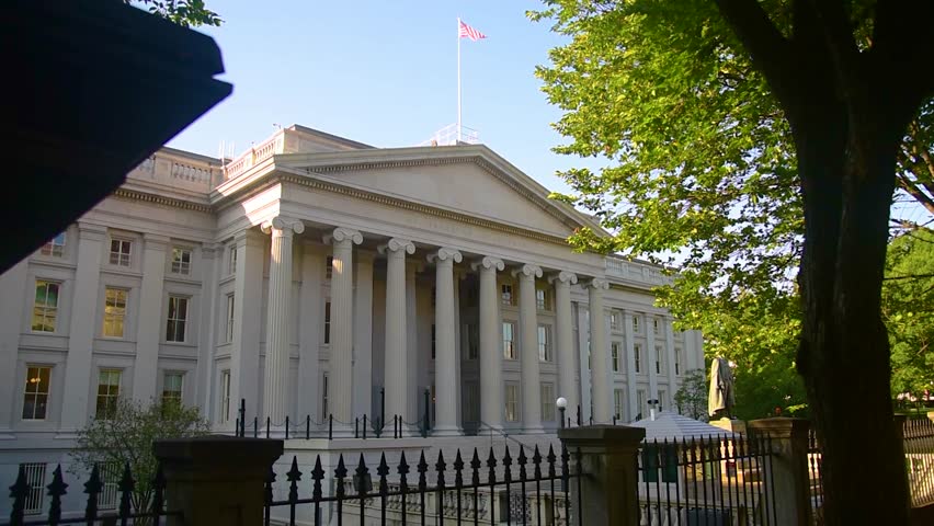 United States Treasury Department Building in Washington, DC