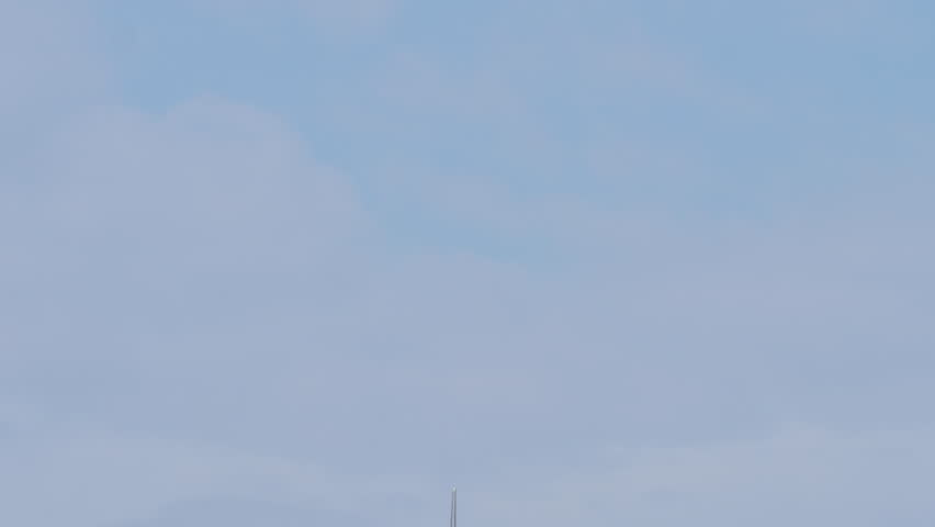 Passenger carrier approaching landing. Airliner flying overhead. Travel concept