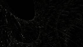 dotted lines and particles on dark background complex network glowing yellow and blue particles connected by dotted lines on dark background futuristic representation of data technology connectivity - Powered by Shutterstock - Get 15% off with code: PIKWIZARD15