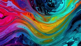Abstract colorful marble liquid flow has unique and beautiful pattern or lines. Abstract liquid background, smoke, water ripple wave, natural colored liquid. 4K - Powered by Shutterstock - Get 15% off with code: PIKWIZARD15