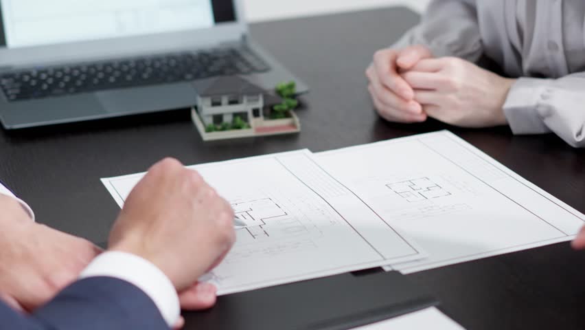 Men and women making requests for real estate