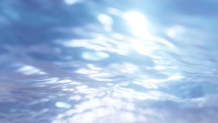 Gentle ripples on the surface and in the depths of seas, lakes, and rivers in a looped video