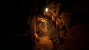 Underground Mine Passage With Electric Lights - Powered by Shutterstock - Get 15% off with code: PIKWIZARD15