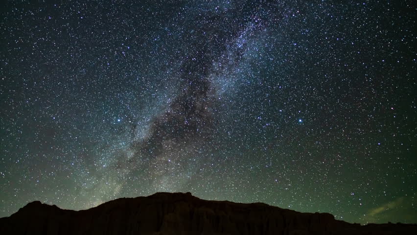Milky Way Galaxy in Summer West Sky 24mm Red Rock Canyon Tilt Up Mojave Desert California USA