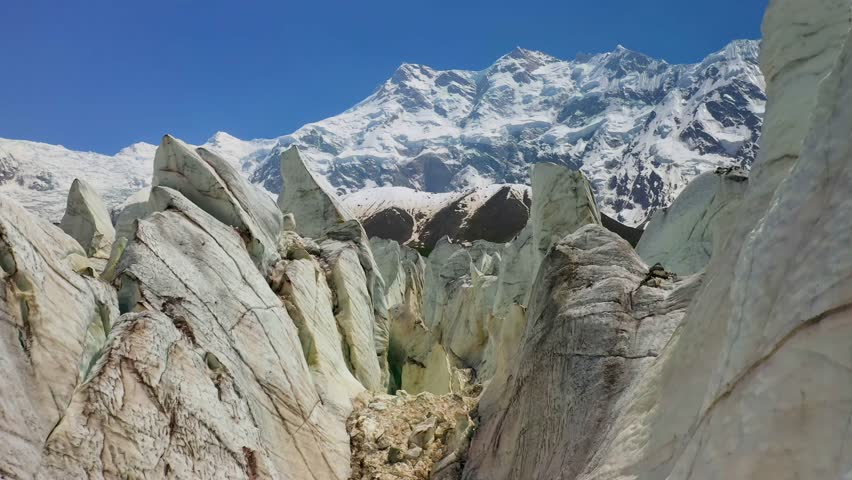 Areal View of Nanga Patbat with a glacier Fairy Meadows 