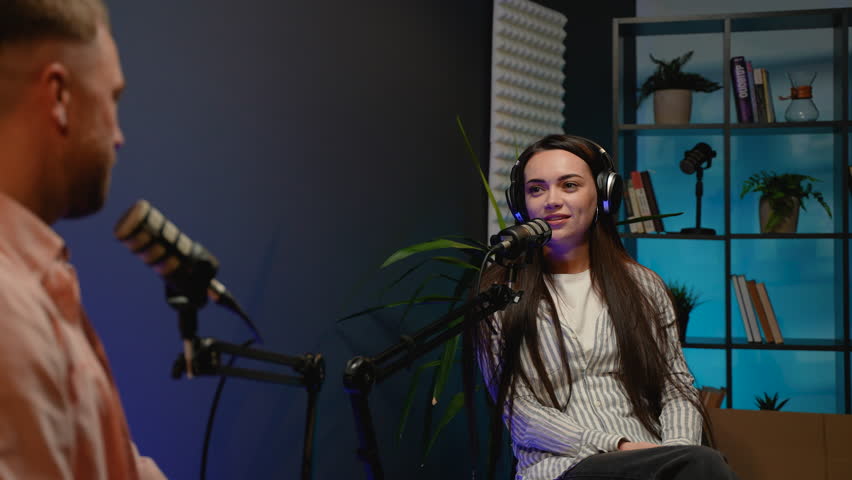 Podcasters Discuss Current Events in Studio
