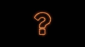 glitch neon question mark animation, Neon question mark icon animation on transparent background. Alpha channel. 4K - Powered by Shutterstock - Get 15% off with code: PIKWIZARD15
