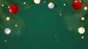festive design on green background with christmas decoration and ornaments with space for text seamless 4k video background motion pop art design - Powered by Shutterstock - Get 15% off with code: PIKWIZARD15