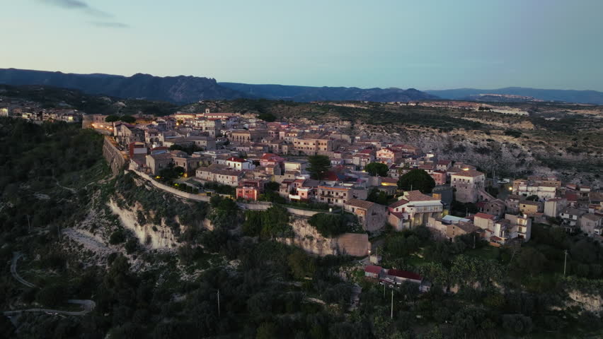 Ardore Superiore Ancient Medieval Italian Hamlet In Calabria Region, Aerial