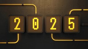 Technological Countdown Numbers in a Sci-Fi Digital Interface, Steampunk style Timer to 2025 - Powered by Shutterstock - Get 15% off with code: PIKWIZARD15