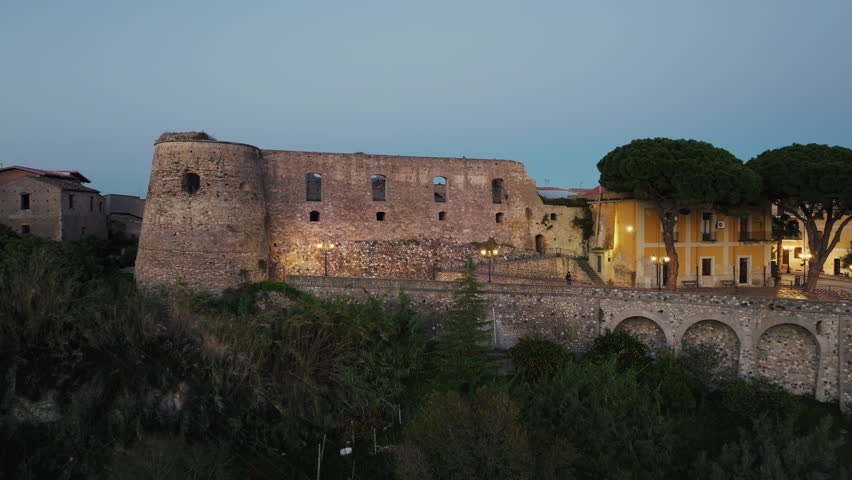 Castle Of Ardore Superiore Ancient Medieval Italian Hamlet In Calabria Region