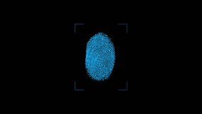 Digital fingerprint scanning for digital screen for verify identity authentication for internet login. Biometric verification animation. finger print fingerprint lock secure security. 3D Illustration - Powered by Shutterstock - Get 15% off with code: PIKWIZARD15