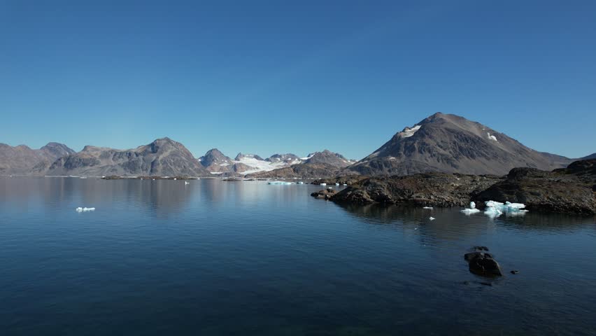 Aerial footage of Greenland
