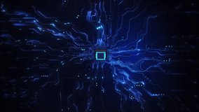 Motherboard CPU GPU Circuit Board Background circuit board. Digital technology. Central computer processor CPU chip. PCB artificial intelligence processor AI chip CPU circuit board. 3D Illustration - Powered by Shutterstock - Get 15% off with code: PIKWIZARD15