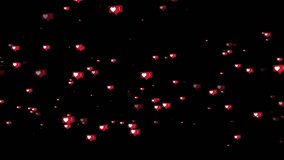 Social media Live stream style animated icon on green background. Love heart and thumbs up symbols likes and followers notification counter. likes, hearts. Social media live stream. 3D Illustration - Powered by Shutterstock - Get 15% off with code: PIKWIZARD15