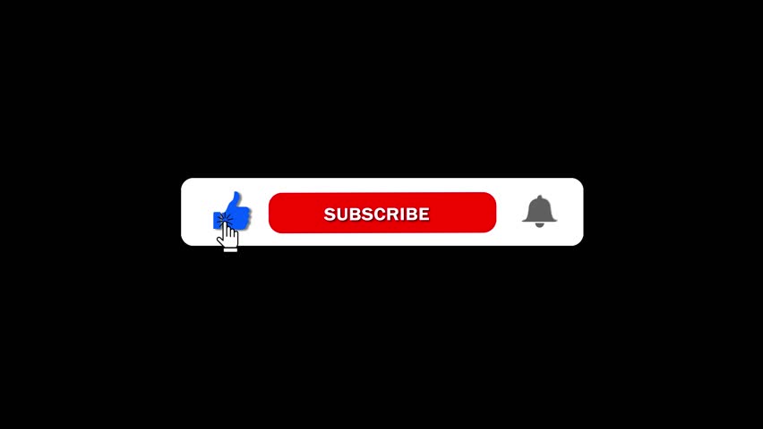 Subscription Animation Like, Subscribe And Press The Bell Icon button. Subscribe. Transparent Background. text notification art animation, suitable for video channel, content creator. 3D Illustration