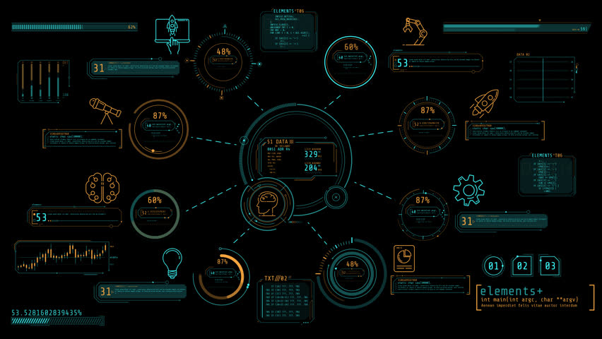 Animated infographics on the theme of programming and technology. - Powered by Shutterstock - Get 15% off with code: PIKWIZARD15