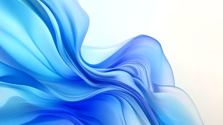 Abstract Swirling Blue Fabric, Elegant Draped Silk Texture