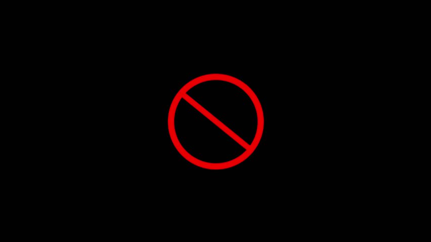 Red Stop Sign Icon Animation, Cross Symbol, X Mark, Ban and Cancel Indicator, Prohibited Warning, Isolated on White Background, Perfect for UI Design, App Notifications, or Website Graphics
