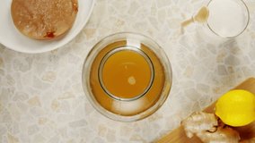 Kombucha tea, scoby fungus homemade Kombucha fermented drink, bacteria and yeast, fermentation, probiotic, Scoby, mushroom pro biotic, healthy fermented tea - Powered by Shutterstock - Get 15% off with code: PIKWIZARD15
