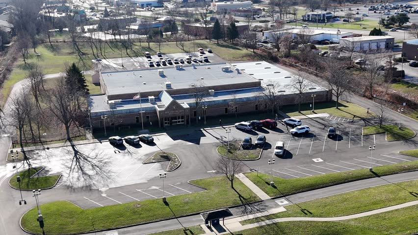 Woodstock, Illinois United States Post Office Drone Video