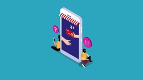Online Shopping Fraud Concept: Credit Card Scam with Hacker and Confused User 3d animation cartoon - Powered by Shutterstock - Get 15% off with code: PIKWIZARD15