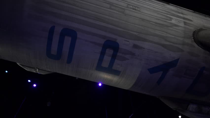 spent SpaceX rocket on display at the Kennedy Space Center