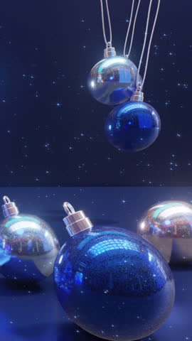 Christmas Gift Ball Falls 3d Video Vertical Transition Version 4