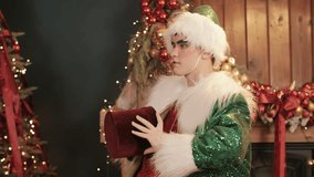 Christmas elves and Mrs. Claus are sorting out presents on New Year's Eve - Powered by Shutterstock - Get 15% off with code: PIKWIZARD15