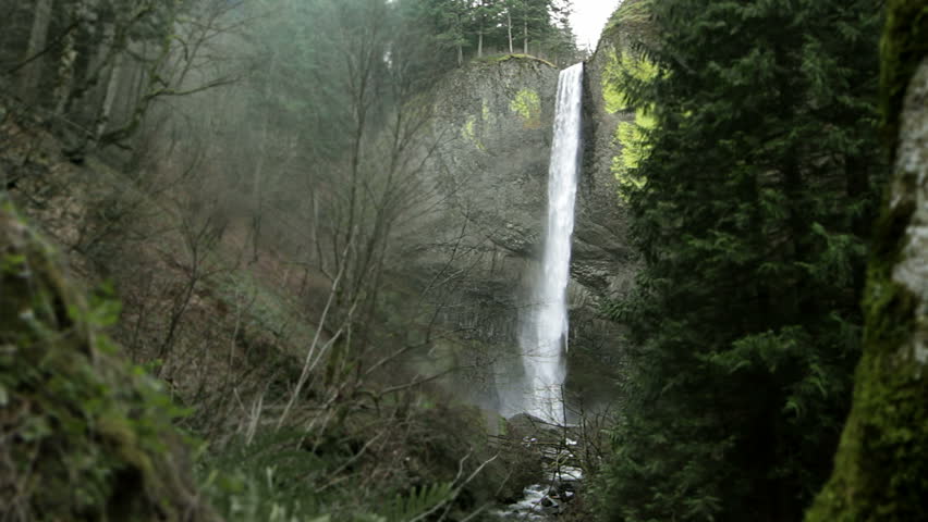 Latourell Falls, a 249ft (76m) waterfall along the Columbia River Gorge in