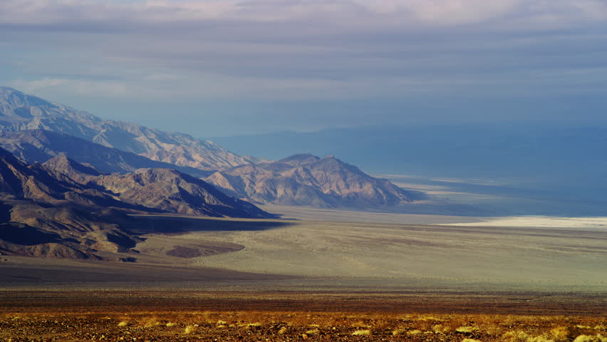 Rocky mountains peaks and desert in Death Valley national park Nevada USA