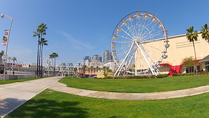 LONG BEACH, CA - APRIL 2, 2013: The New Long Beach Pike Ferris Wheel circa 2013