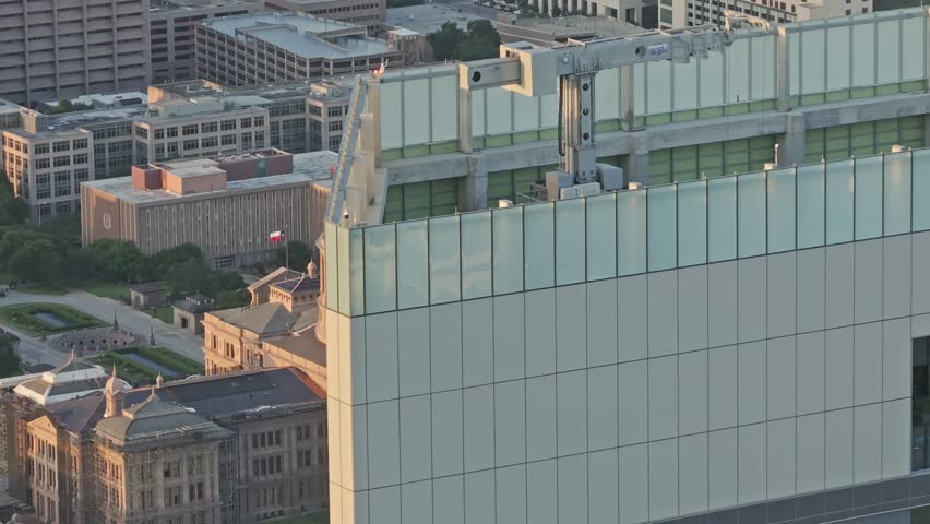 Aerial Drone And Gimbal Ground Shots around Austin Texas At Sunrise Midday and Sunset Epic and Cinematic