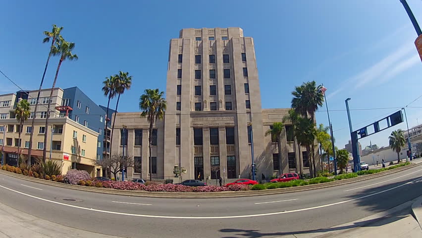 The Federal Building in Long Beach, CA with the United States Post Office on the
