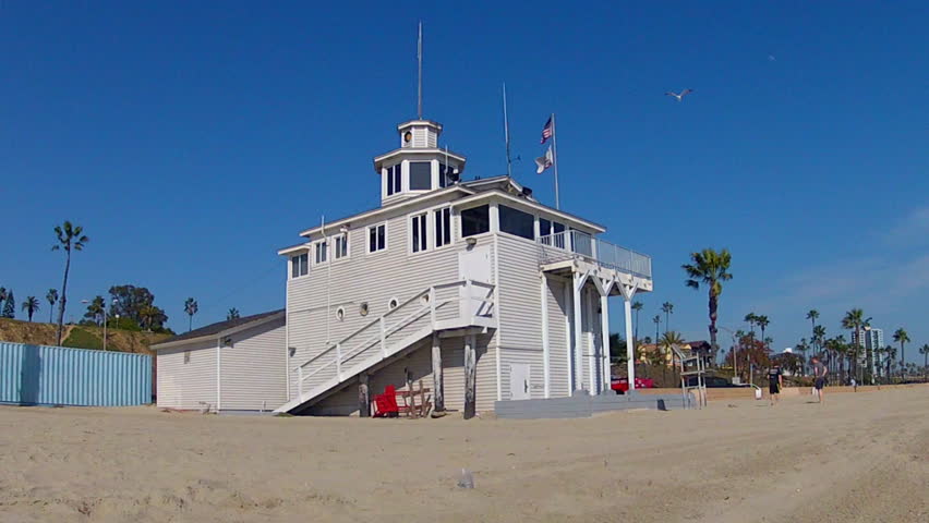 LONG BEACH, CA - APRIL 2, 2013: The Dutch Miller Historical Lifeguard Station