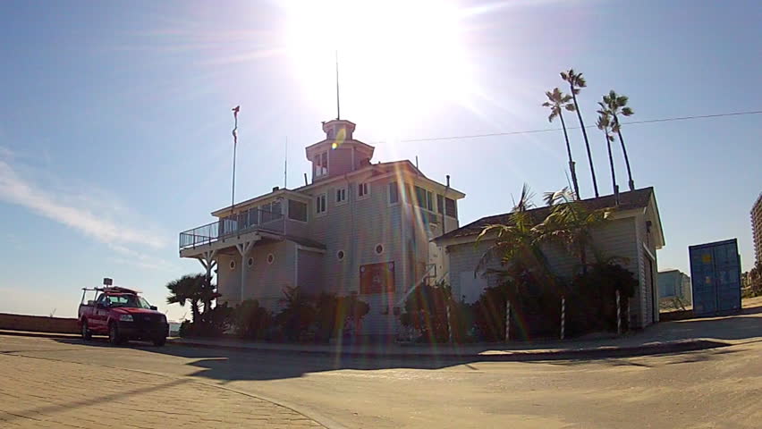 LONG BEACH, CA - APRIL 2, 2013: The Dutch Miller Historical Lifeguard Station