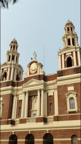 Sacred Heart Cathedral Church located at Connaught Place, Delhi, India, Beautiful architectural view from outside of Cathedral Church in Central Delhi during evening time