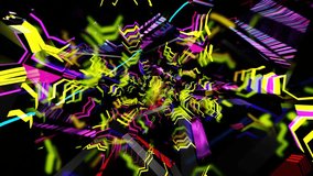 3D futuristic neon abstract background, Laser rays colorful lights animations loop - Powered by Shutterstock - Get 15% off with code: PIKWIZARD15