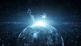 3d Digital sphere with people icons loop animation.	
 - Powered by Shutterstock - Get 15% off with code: PIKWIZARD15