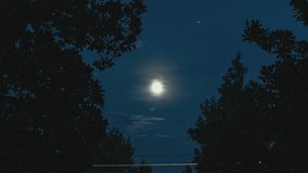 Clouds are passing in front of the moon on a summer night - Powered by Shutterstock - Get 15% off with code: PIKWIZARD15
