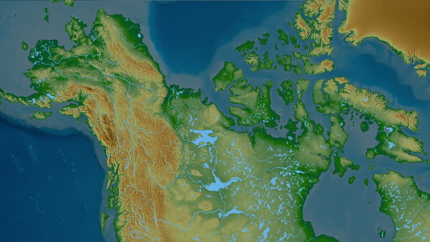 Northwest Territories - territory of Canada, extruded. Physical