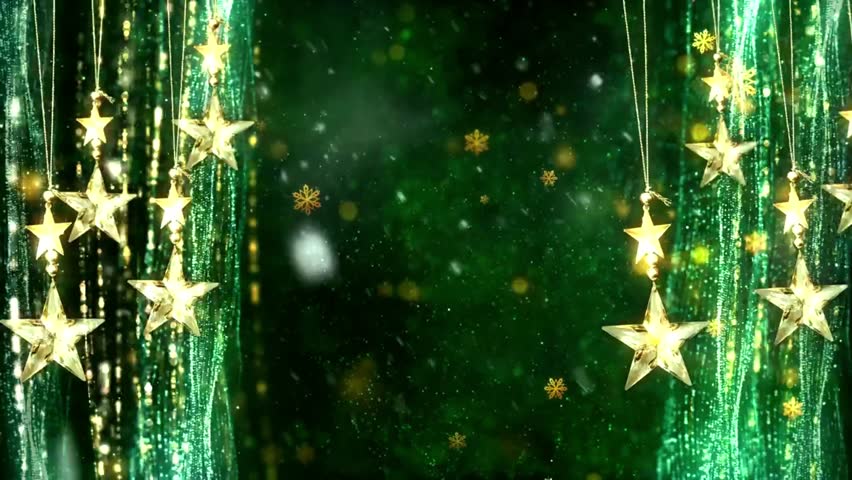 Christmas decoration video background with stars