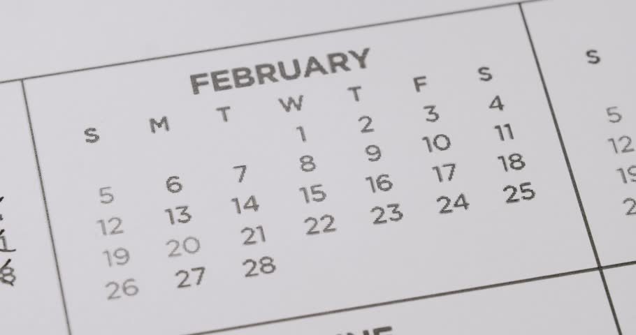 This video shows a time lapse of a person crossing off the days of the month of February on a calendar. Perfect for concepts such as time, deadlines, and the passing of days.