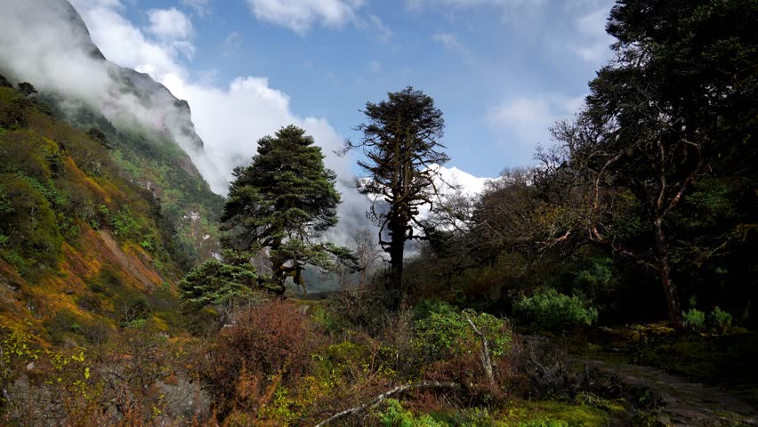 makalu base camp and everest region of nepal which are 5th and 1st tallest mountain in the world 